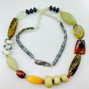 Tibetan Ancient Beads with Antique S Hook